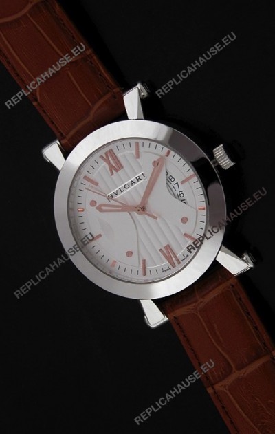 Bvlgari Sotirio Bulgari Swiss Replica Watch in White Dial