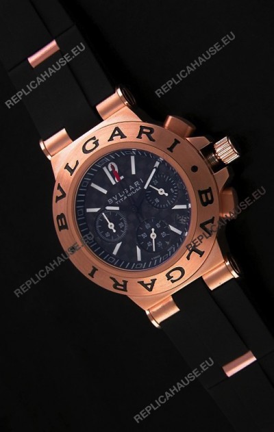 Bvlgari CH35 S Aluminium Japanese Replica Watch in Black