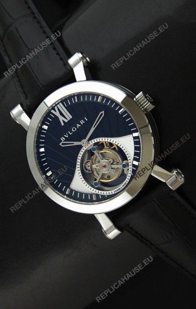 Bvlgari Sotirio Swiss Replica Tourbillon Watch in Blue Dial