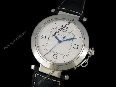 Cartier Pasha de Swiss Replica Automatic Watch in White Dial