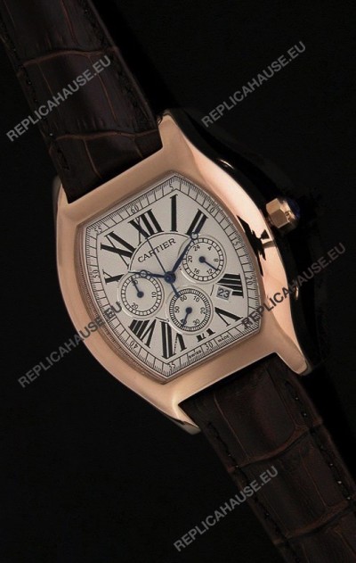 Cartier Tortue Japanese Replica Watch in White Dial