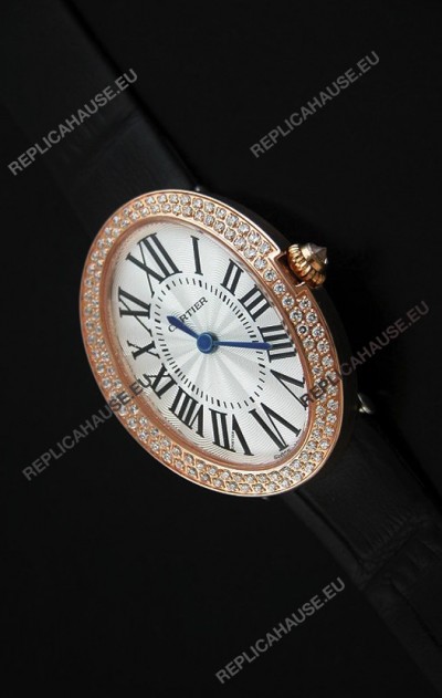 Cartier Ellipse Ladies Replica Watch in Pink Gold