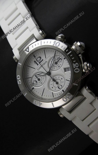 Cartier Pasha de Ladies Replica Watch in White Dial