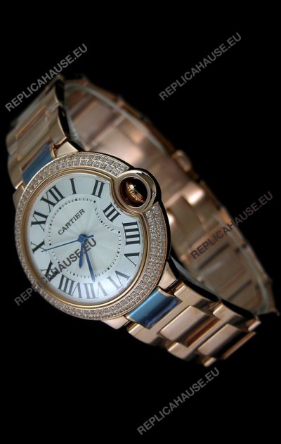 Cartier Balon de Swiss Replica Watch in White Dial