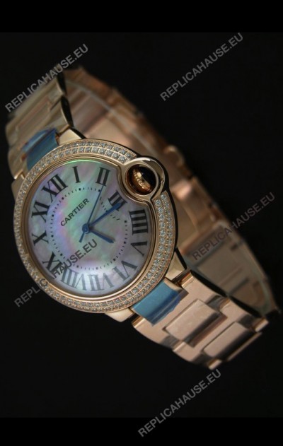 Cartier Balon de Swiss Replica Watch in Rainbow Dial