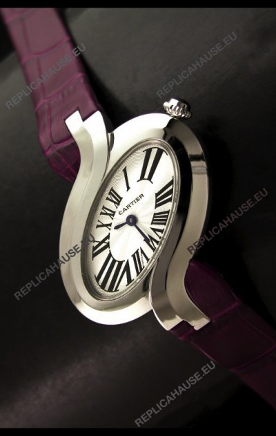 Delices De cartier Japanese Watch in Purple Strap