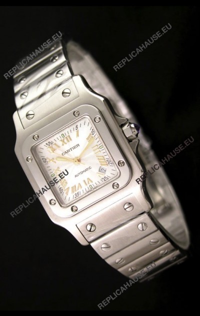Cartier Santos Swiss Replica Watch - Automatic Movement in Gold Numerals