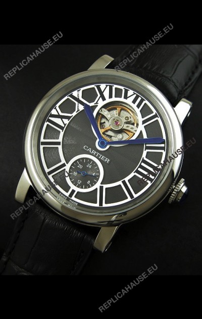 Ballon De Cartier Flying Tourbillon Japanese Replica Watch - Steel Case