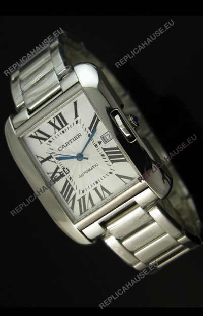 Cartier Tank Swiss Replica Watch in Stainless Steel Case