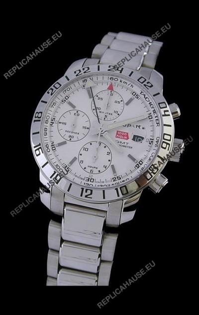 Chopard Mille Miglia GMT Swiss Replica Watch in White Dial