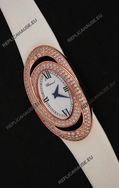 Chopard Xtravagza Swiss Replica Watch in White Strap