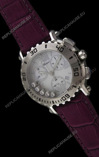 Chopard Happy Sport Swiss Replica Watch in White Dial