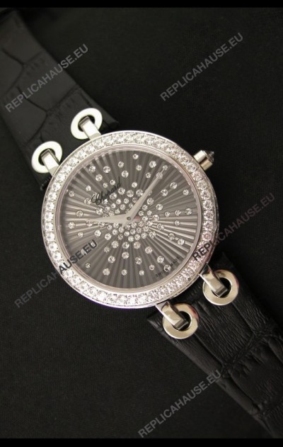 Chopard Xtravaganza Ladies Ladies Japanese Replica Watch in Black Dial