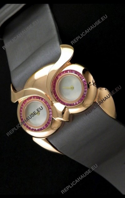 Chopard Animal World Ladies Owl Watch in Double Mop White Dial
