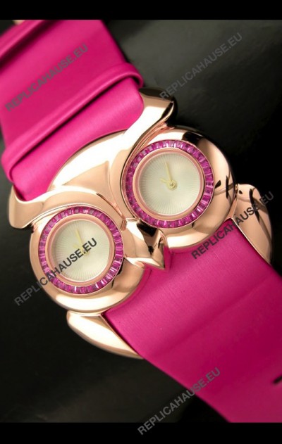 Chopard Animal World Ladies Owl Watch in Pink Strap
