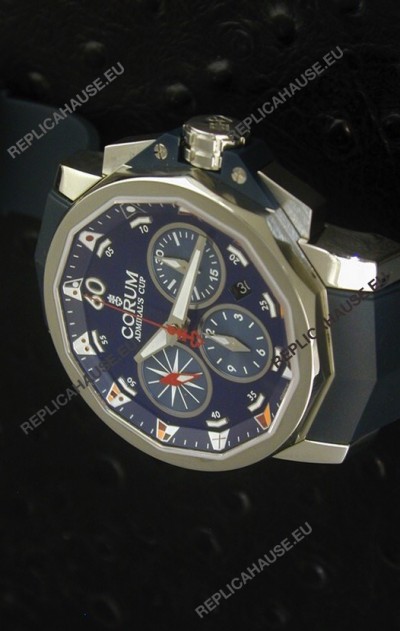 Corum Admiral's Cup Challenge Swiss Replica Watch in Blue Dial