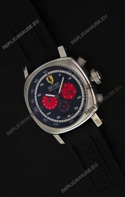 Ferrari Chronograph Japanese Replica Watch in Black Dial