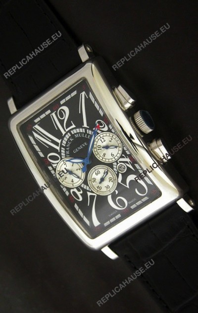 Franck Muller Long Island Japanese Replica Watch in Black Dial