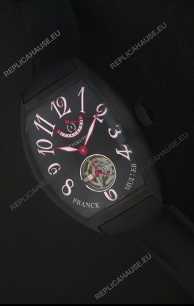 Franck Muller Tourbillon Japanese Replica Watch in Black Dial