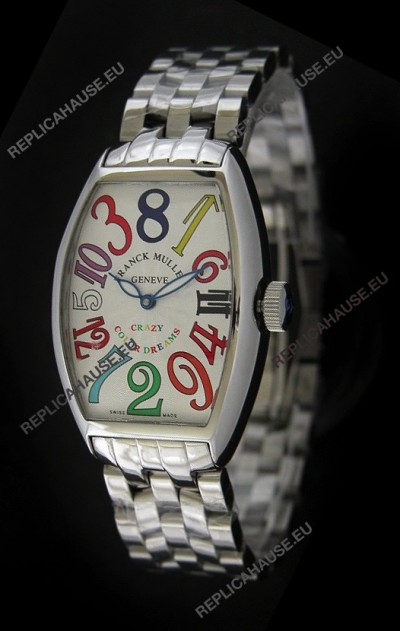 Franck Muller Crazy Color Dreams Japanese Replica Watch in White Dial