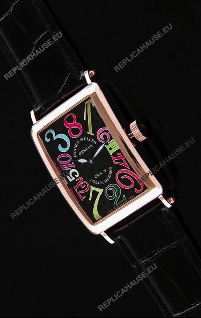 Franck Muller Long Island Japanese Replica Watch in Black Dial