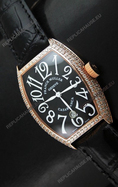 Franck Muller Casa Blanc Japanese Replica Watcha in Black Dial