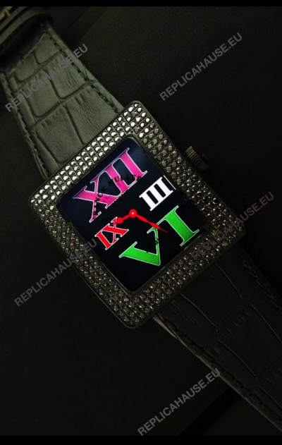 Franck Muller Geneve Infinity Japanese Special PVD Watch in Multi Color Roman Markers