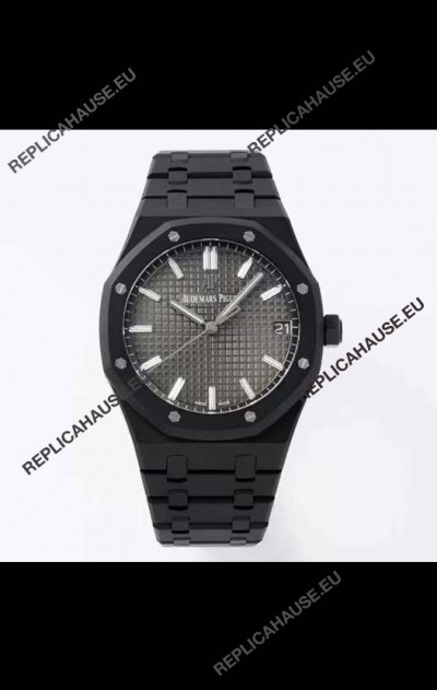 Audemars Piguet Royal Oak PVD Coated Swiss Replica Watch 3120 Swiss Movement - Grey Dial 