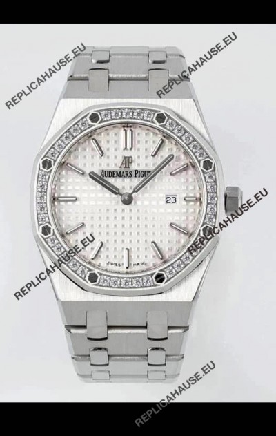 Audemars Piguet Royal Oak 33MM 904L White Black Dial 1:1 Mirror Replica Watch