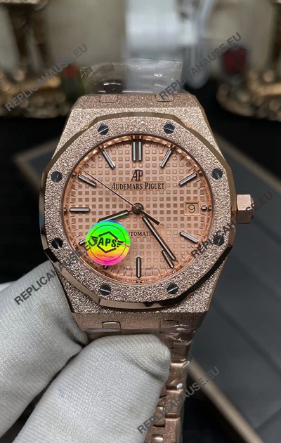 Audemars Piguet Royal Oak 37MM Frosted Casing Watch in 3120 Movement - 1:1 Mirror Replica