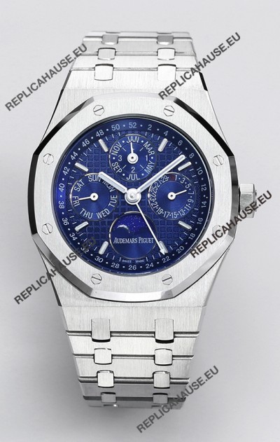 Audemars Piguet Royal Oak Perpetual Calendar Swiss Replica 904L Steel - Blue Dial 