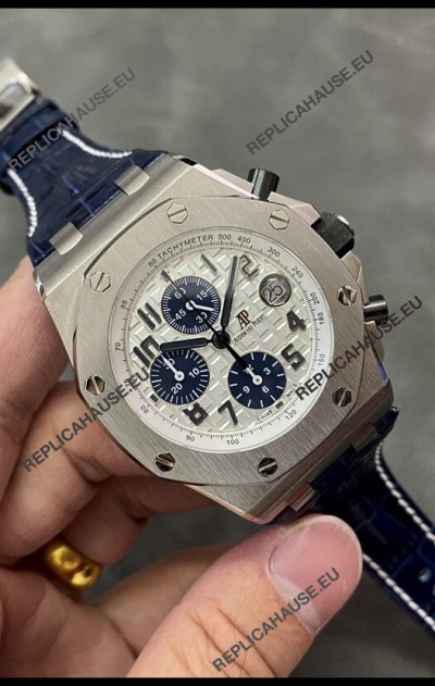 Audemars Piguet Royal Oak Offshore Chronograph White Dial 904L Steel 1: 1 Mirror 3126 Movement