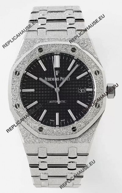 Audemars Piguet Royal Oak 15410BC 41MM Black Dial 904L Steel CALIBRE 3120 Movement 1:1 Mirror Replica