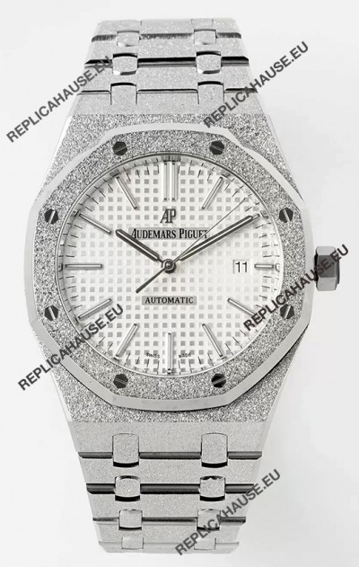 Audemars Piguet Royal Oak 15410BC 41MM White Dial 904L Steel CALIBRE 3120 Movement 1:1 Mirror Replica