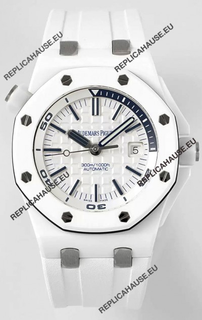 Audemars Piguet Royal Oak Offshore Ceramic 1:1 Ultimate Swiss Replica Watch White Dial Cal.3102 Movement
