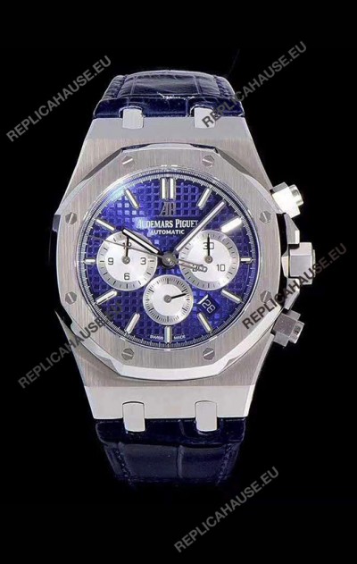 Audemars Piguet Royal Oak Chronograph Blue Dial 904L Steel 1:1 Mirror Replica