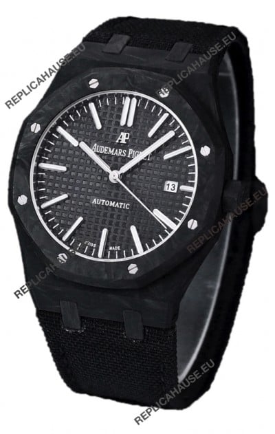 Audemars Piguet Royal Oak Ref.15400 Forged Carbon Casing Watch Black Dial in 1:1 Mirror Replica