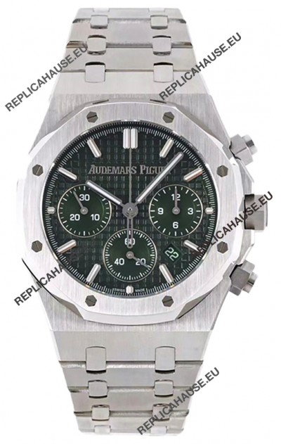 Audemars Piguet Royal Oak Chronograph 1:1 Mirror Replica - 904L Steel in Green Dial 41MM