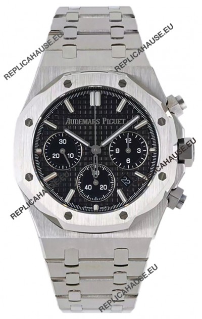 Audemars Piguet Royal Oak Chronograph 1:1 Mirror Replica - 904L Steel in Black Dial 41MM