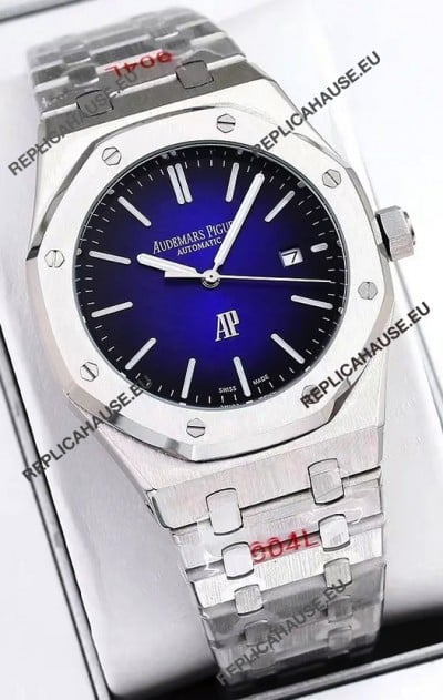 Audemars Piguet Royal Oak Jumbo Extra Thin Edition Watch in Blue Dial - 39MM in 904L Steel Case