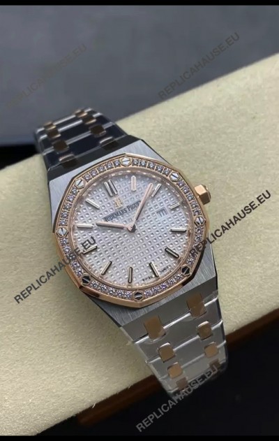Audemars Piguet Royal Oak 33MM Two Tone Casing White Dial 1:1 Mirror Replica Watch