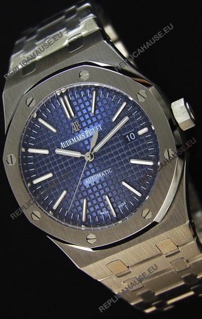 Audemars Piguet Royal Oak 41MM Blue Dial Steel Strap - 1:1 Mirror Ultimate Edition