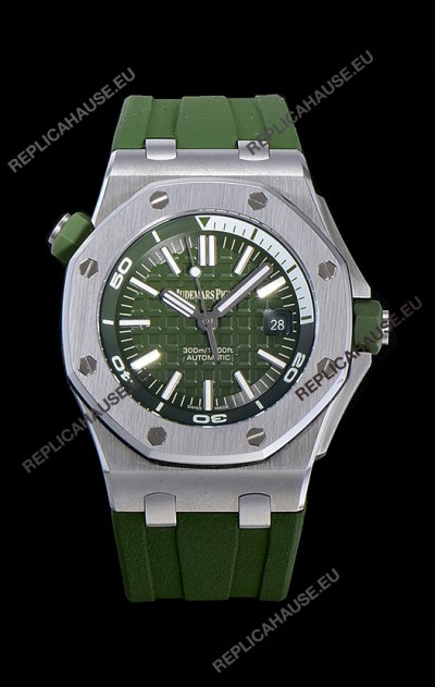Audemars Piguet Royal Oak Diver Swiss Replica Dark Green Dial 1:1 Quality 3120 Movement 904L Steel 