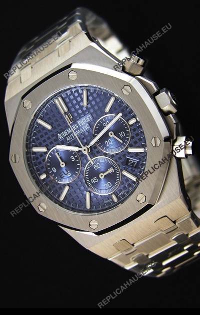 Audemars Piguet Royal Oak Chronograph Blue Dial Swiss Quartz Replica Watch - 41MM