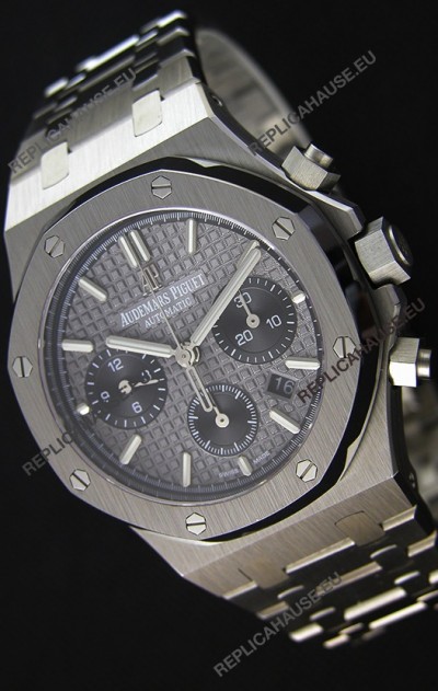 Audemars Piguet Royal Oak Chronograph Slate Grey Dial Steel Strap Swiss Replica Watch 