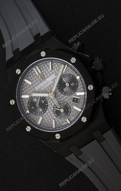 Audemars Piguet Royal Oak Chronograph Slate Grey Dial Rubber Strap PVD Case Swiss Replica Watch 