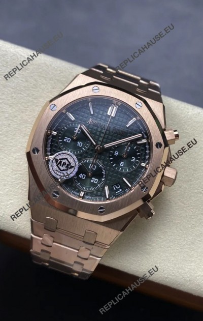 Audemars Piguet Royal Oak Super Clone - Green Dial Rose Gold Casing 41MM