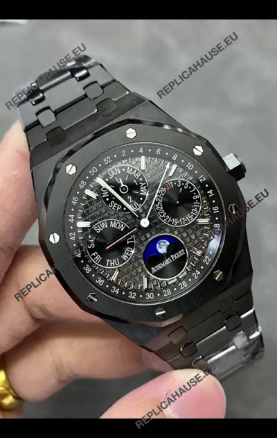 Audemars Piguet Royal Oak Perpetual Calendar Super Clone Black Ceramic Replica Watch