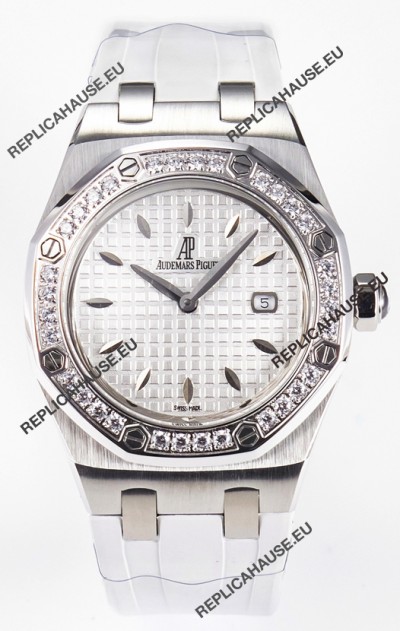 Audemars Piguet Royal Oak 33MM 904L Steel Quartz White Dial Swiss Replica Watch