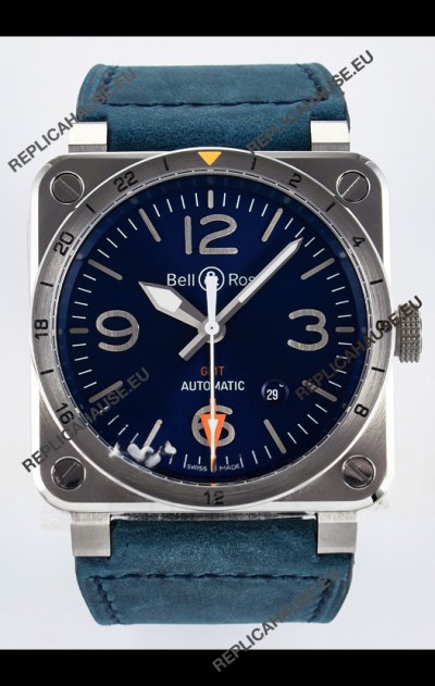 Bell & Ross BR03-93 GMT Edition Blue Dial 1:1 Mirror Replica Watch 